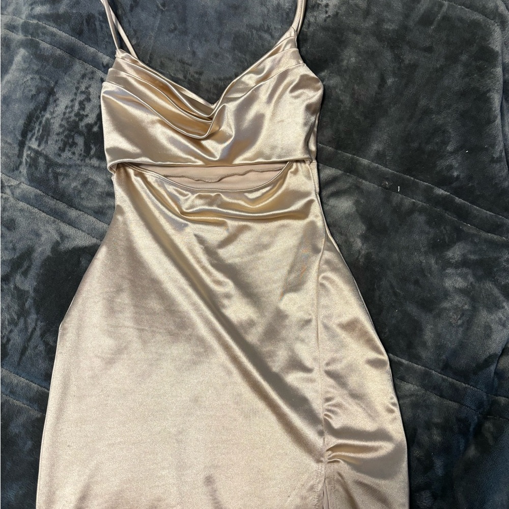 Windsor Gold Satin Slip Dress